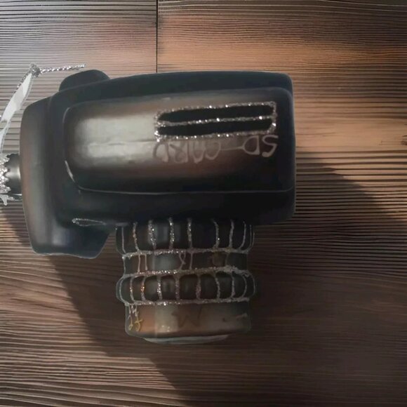 Camera Christmas Ornament black & silver glittery photography holidays R Stanley - Picture 4 of 4